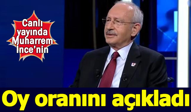 Kılıçdaroğlu, Muharrem İnce'nin oy oranını açıkladı