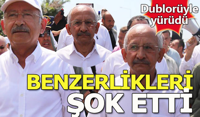 Kılıçdaroğlu, dublörüyle elele yürüdü