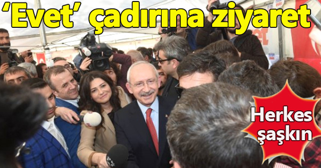 Kılıçdaroğlu'ndan 'Evet' çadırına ziyaret