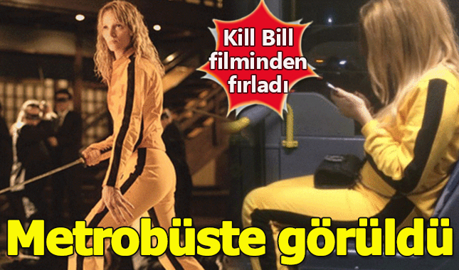 Kill Bill'in Gelin'i İstanbul'da metrobüste görüntülendi