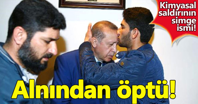 Kimyasal saldırıda ikizlerini kaybeden isim Erdoğan'ı alnından öptü