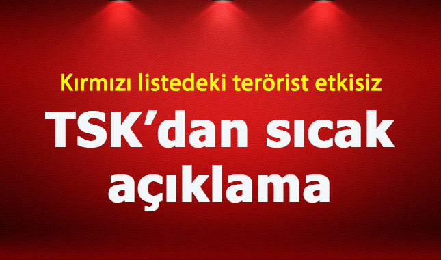 Kırmızı listedeki terörist Yüksekova'da etkisiz hale getirildi