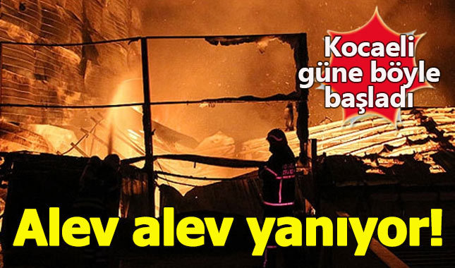 Kocaeli'de korkutan fabrika yangını