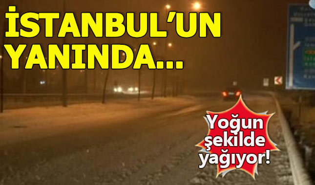 Kocaeli'nde kar yağışı etkili oldu
