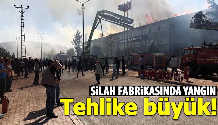 Konya'da silah fabrikasında yangın çıktı