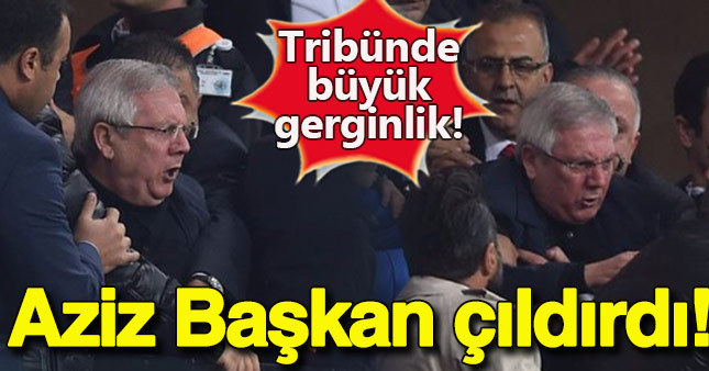Konya'da tribünler karıştı Aziz Yıldırım çıldırdı