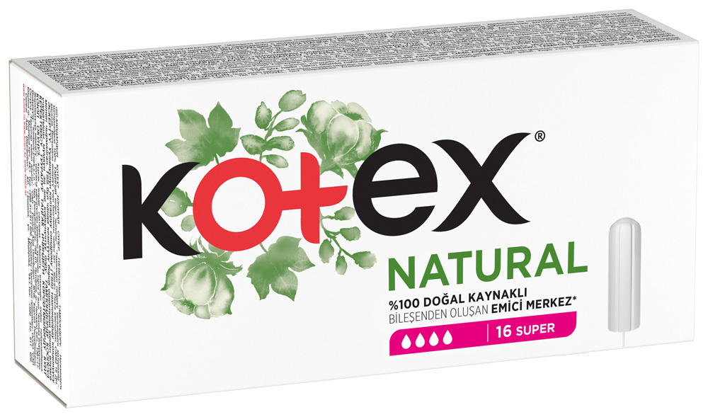 Kotex'ten Natural Tampon Ailesi