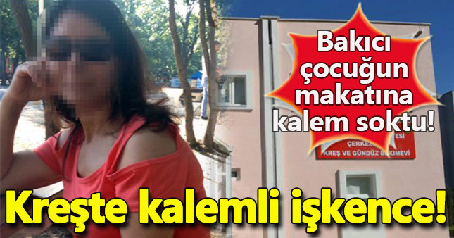 Küçük çocuğun makatına kalem soktu!