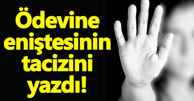 Küçük kız ödevine eniştesinin tacizini yazdı