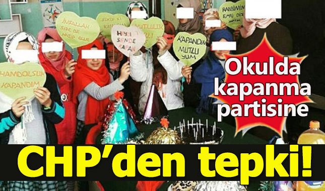 Küçük yaşta kapanan kızlar için okulda parti