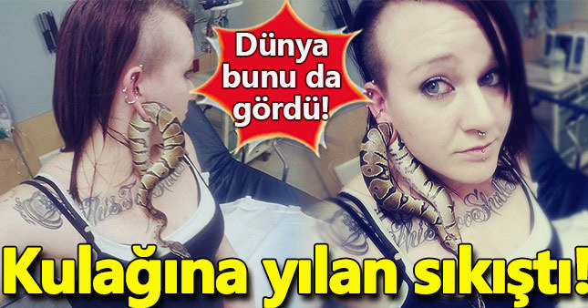 Kulağına yılan sıkışan kadın!