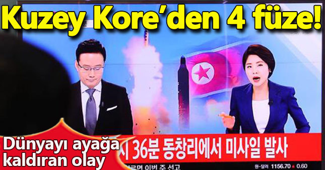Kuzey Kore dört füze birden fırlattı
