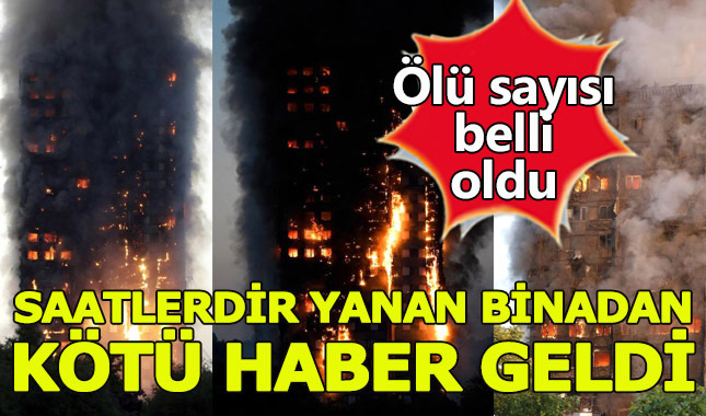 Londra'da yanan 12 katlı binadan kötü haberler geliyor