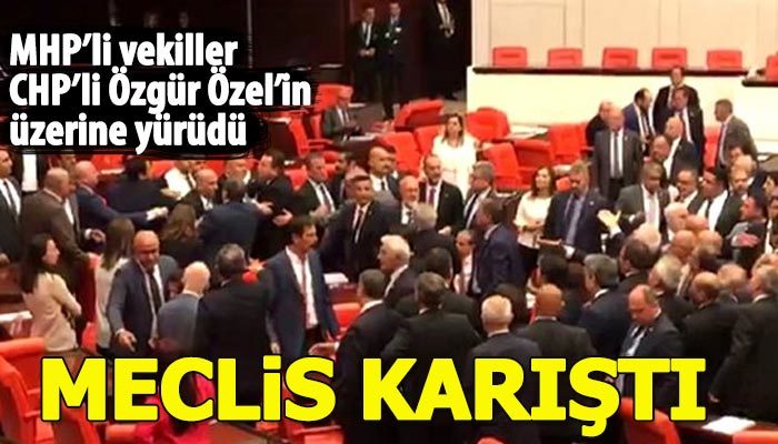 MHP'li vekiller Özgür Özel'in üzerine yürüdü