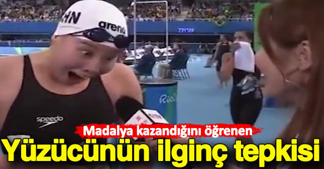 Madalya kazandığını öğrenen kadın sporcunun ilginç tepkisi