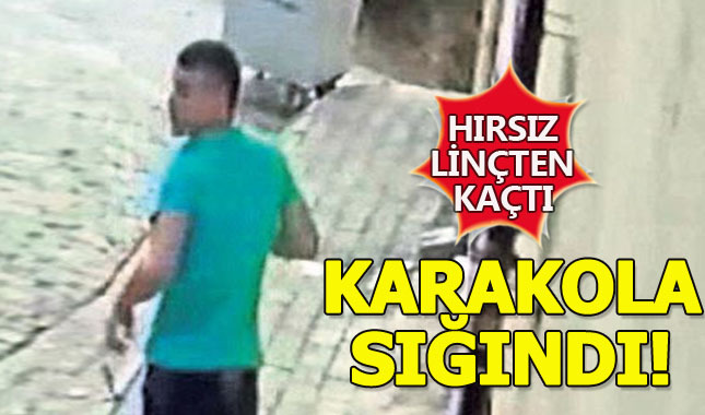 Mahallelinin kovaladığı hırsız, soluğu karakolda aldı!