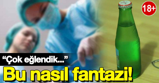 Makatına sıkışan soda şişesi...