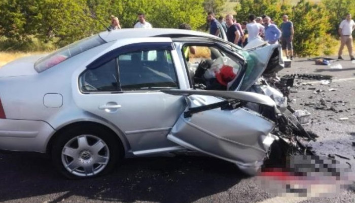Malatya'da trafik kazası. 1 ölü 3 yaralı