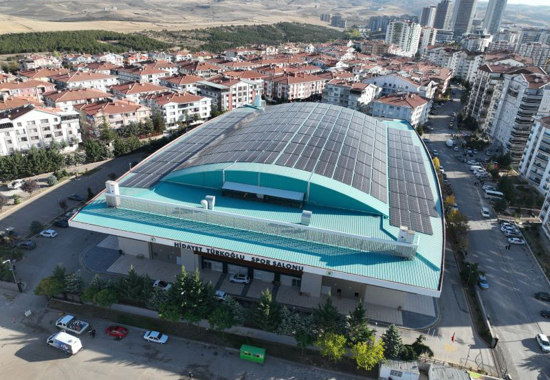 Mamak Belediyesi Çatı Tipi Güneş Enerjisi Santrali Kurdu