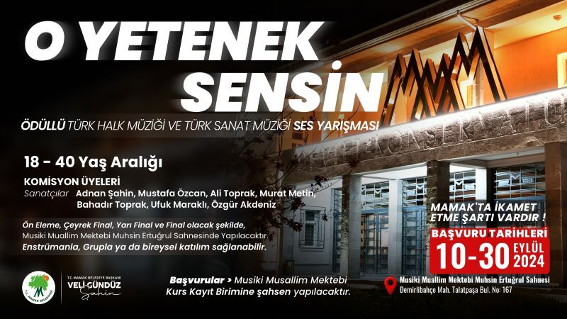 Mamak Belediyesi Ses Yarışması Düzenliyor