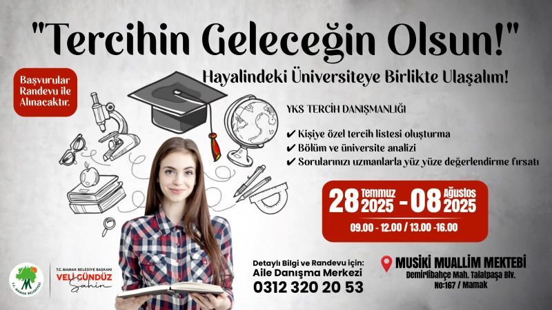 Mamak Belediyesi'nden Gençlere YKS Tercih Desteği