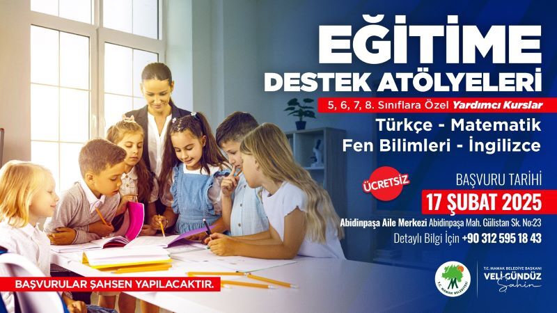 Mamak Belediyesi'nden Öğrencilere Yeni Destek Atölyeleri