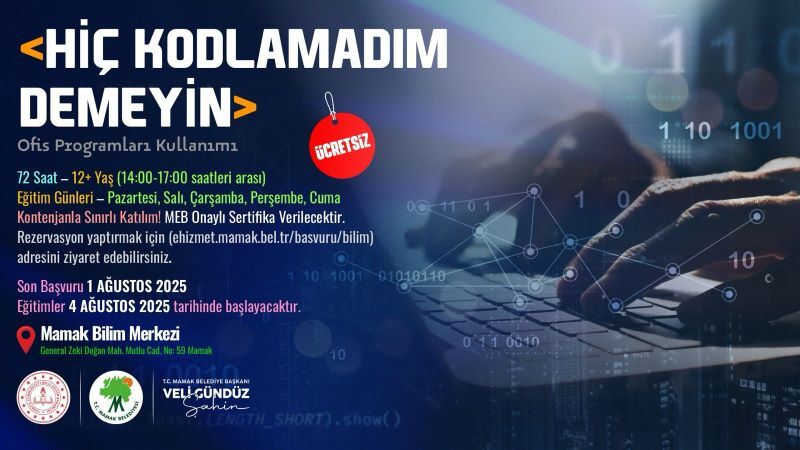 Mamak'ta Gençler İçin Ücretsiz Dijital Eğitim Fırsatı