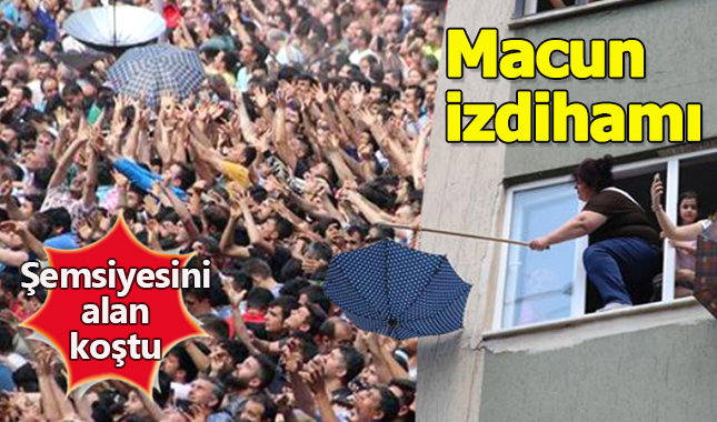 Manisa'da mesir macunu izdihamı! Şemsiyesini alan koştu