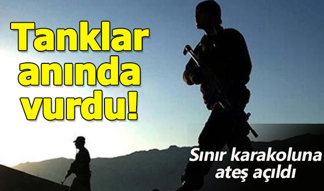 Mardin'de sınır karakoluna ateş açılırken misliyle karşılık verildi