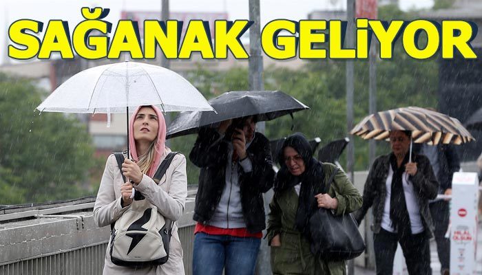 Marmara Bölgesi'ne sağanak yağmur uyarısı