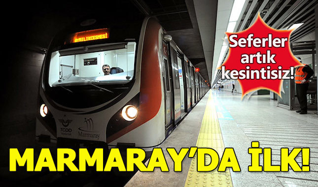 Marmaray'da bir ilk... Kesintisiz ulaşım başladı