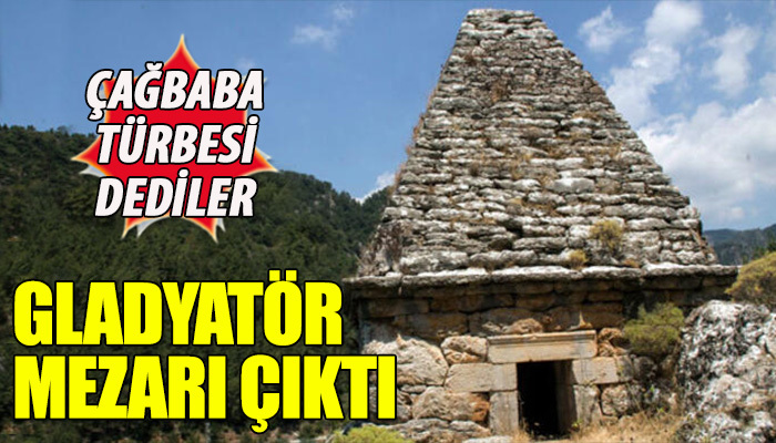 Marmaris'te türbe denilen yer gladyatör mezarı çıktı