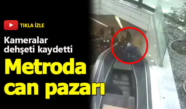 Maslak'taki yürüyen merdiven kazası güvenlik kameralarında