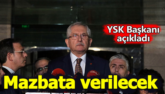 Mazbata hak edene verilecek