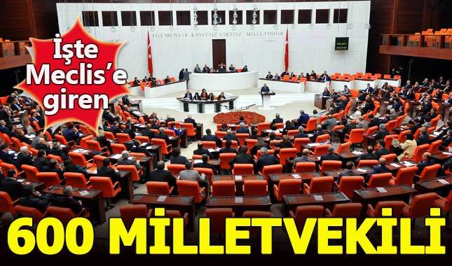 Meclis'e giren 600 milletvekilinin tam listesi - İllere göre seçilen milletvekillerinin isimleri