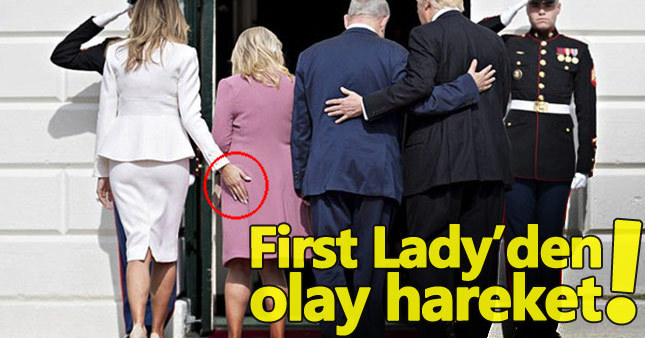 Melania Trump'tan samimi karşılama