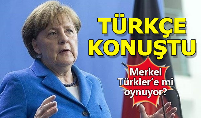 Merkel, oy kapmak için Türkçe konuştu