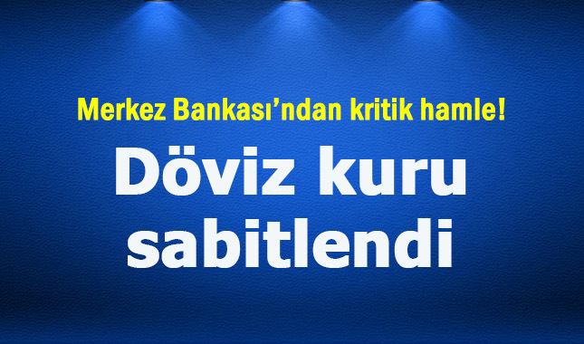 Merkez Bankası döviz kurunu sabitledi! Kurun sabitlenmesi ne demek?