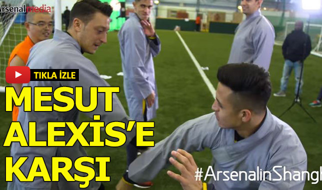 Mesut Özil ve Alexis Sanchez'den kung fu şov!