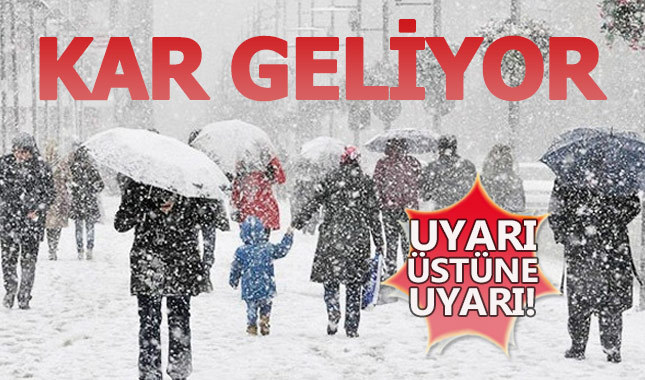 Meteoroloji megakentler için yılın ilk kar alarmını verdi