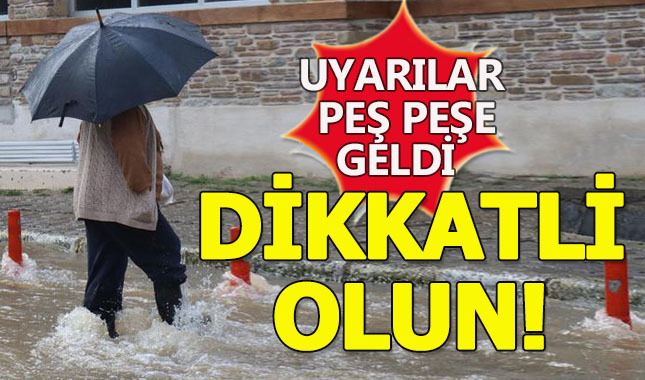 Meteoroloji sağanak konusunda uyardı