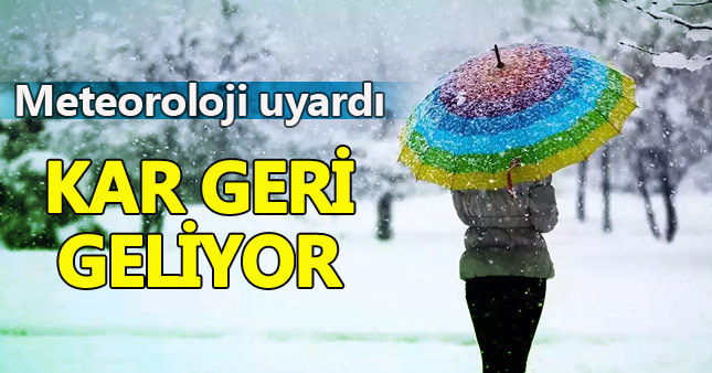 Meteorolojiden kar yağışı uyarısı