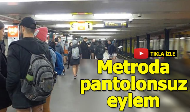 Metroda pantolonsuz yolculuk eylemi