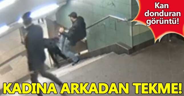Metro'da tekmeli saldırının faili yakalandı