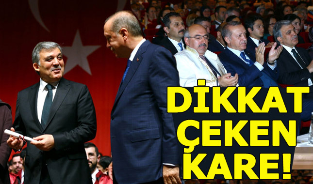 Mezuniyet töreninde Erdoğan ve Gül yan yana