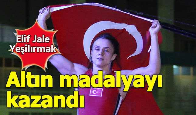 Milli güreşçi Elif Jale Yeşilırmak altın madalya kazandı