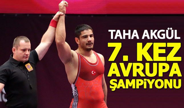 Milli güreşçi Taha Akgül 7. kez Avrupa şampiyonu