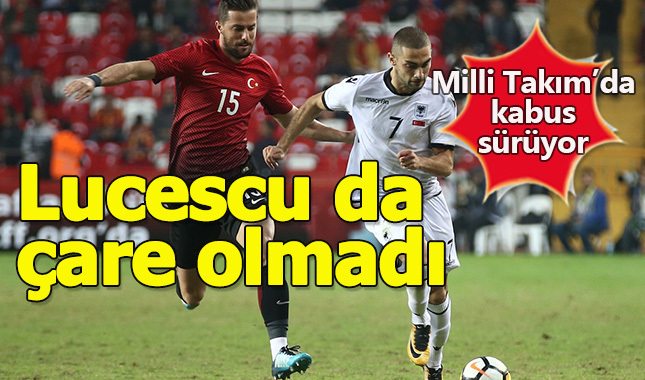 Milli kabus devam ediyor: Türkiye 2-3 Arnavutluk