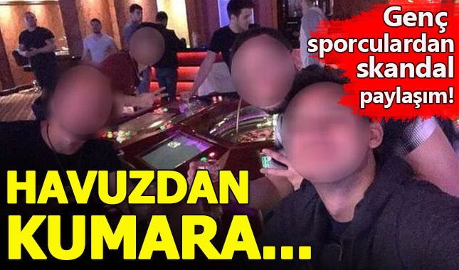 Milli sporcular havuzdan kumarhaneye koştu