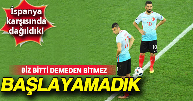 Milli takımımız kötü bir oyunla İspanya'ya 3-0 mağlup oldu.